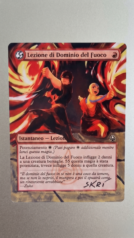 Lezione di Dominio del Fuoco – Altered Art "Avatar TLA" by SKRí