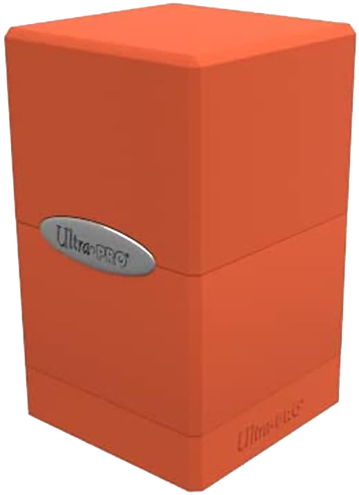 Satin Tower Deck Box - Pumpkin Orange- Ultra PRO
