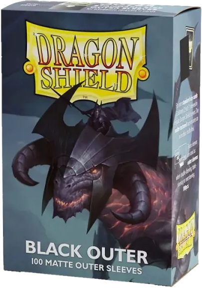 Standard - Matte Outer Sleeves - Black (100 Bustine) - Dragon Shield